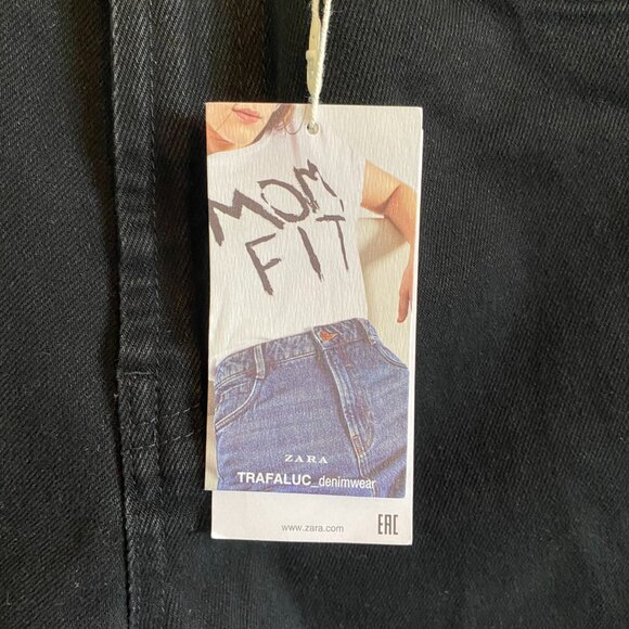 ZARA Mom Fit Black Jeans Trafaluc Denim - Picture 6 of 9